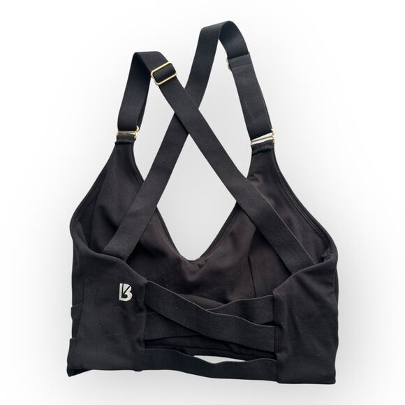 BuffBunny Collection Womens size XS Candy Wrap Sports Bra Black Workout Yoga - Picture 3 of 5